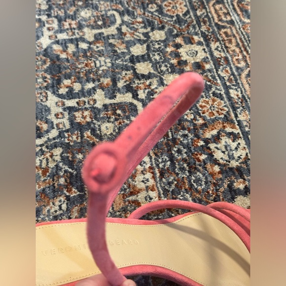 Veronica Beard Mariel Women’s Ankle Strap Sandal in Size 7.5 in Coral - Picture 8 of 11